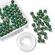 100pcs 8mm perles rondes de jade africain naturel DIY-LS0002-46-1