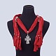 Cloth Pendant Scarf Necklaces NJEW-K111-09B-4