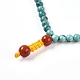 Fabrication de collier de perles turquoise naturelle réglable MAK-G012-02-7