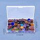 Superfindings di circa 180 pz tessere di mosaico di vetro rotonde piatte in vetro colorato colori misti assortiti perfetti per l'artigianato artistico e le decorazioni per la casa GLAA-FH0001-04-10