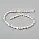 Fili ovali di perle d'acqua dolce coltivate naturali coltivate PEAR-R015-45-9