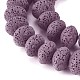 Brins de perles de pierre de lave naturelle G-I220-17A-12-3