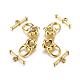 Tibetan Style Flower Toggle Clasps TIBE-2119-AG-RS-3