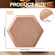 MDFウッドボード  セラミック粘土乾燥ボード  セラミック作成ツール  六角  淡い茶色  17x19.7x1.5cm FIND-WH0110-664H-2