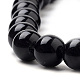 Brins de perles d'onyx noir naturel X-G-S259-19-8mm-3