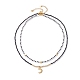 Ensemble de colliers pendentif étoile et lune pour adolescente femme NJEW-JN03738-01-1