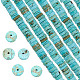 SUNNYCLUE 1 Box 122Pcs Gemstone Heishi Beads Natural Howlite Bead Flat Round Beads 8mm Beaded Disc Stone Loose Spacer Beads for Jewelry Making Beading Kit Turquoise Color Bracelet Necklace Supplies G-SC0002-29-1