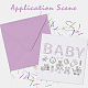 GLOBLELAND Baby Silicone Clear Stamps Baby Toy Transparent Stamps for Birthday Easter Holiday Cards Making DIY Scrapbooking Photo Album Decoration Paper Craft DIY-WH0167-56-616-7
