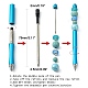 Bolígrafos de plástico con cuentas AJEW-L082-B05-2
