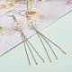 Millefiori Glass Flower Dangle Earrings EJEW-JE04468-03-2