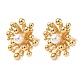 Серьги-гвоздики в виде цветка из латуни EJEW-D337-06G-4