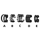 Boucles d'oreilles en alliage de manchette&nbsp;WG776DF-04-1