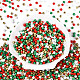 6/0 стеклянные бусины с рождественской тематикой для выпечки SEED-S002-KM-01-3