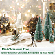 AHANDMAKER 5Pcs Artificial Mini PVC Pine Needle Mini Christmas Tree Small Artificial Pine Tree with Base Christmas Table Decorations for Home AJEW-GA0005-94-5