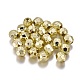 Plating Plastic Acrylic Faceted Round Beads PACR-L002-8mm-G-2