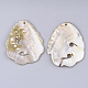 Galvanoplastia keshi concha perla grandes colgantes SHEL-T012-18-2