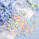 Chgcraft 193 pz 24 stili macaron perline acriliche trasparenti di colore perline in perline tra cui coniglietto di caramelle rotondo perline a cuore d'amore per braccialetti creazione di gioielli artigianato con fascino TACR-CA0001-23-4