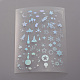 Pegatinas de plástico transparentes impermeables DIY-E015-27I-1