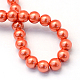 Bicarbonato de vidrio pintado de perlas hebras de grano redondo HY-Q003-10mm-38-4
