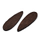 Grandes colgantes de madera de wengué natural WOOD-T023-73-3