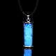Botella de los deseos de vidrio con collar con colgante de piedra de luminarias sintéticas LUMI-PW0001-054-A-1