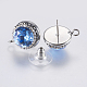 Glass Stud Earring Findings KK-F737-38P-16-RS-2