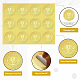 12 лист самоклеящихся наклеек с тиснением золотой фольги DIY-WH0451-025-3