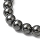 Hématite magnétique synthétique perles rondes bracelets extensibles BJEW-E080-02A-2