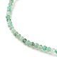Bracelet extensible à perles rondes en quartz émeraude naturel BJEW-JB07748-02-5