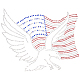 FINGERINSPIRE Flag Eagle Rhinestone Iron on Hotfix Transfer Decal Bling Patches DIY-WH0259-95-1