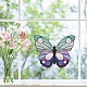 CREATCABIN 8Pcs Butterfly Window Stickers Animals Static Cling Glass Sticker Decals Double-Sided Anti-Collision Decor PVC Art for Home Nursery Bedroom Bathroom Glass Door Decorations DIY-WH0379-003-7