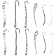 SUNNYCLUE 12Pcs 6 Style Tibetan Style Alloy Bookmarks Findings with Hole FIND-SC0006-56-1