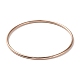 Ion Plating(IP) 304 Stainless Steel Simple Plain Bangle for Women BJEW-F461-01A-RG-1
