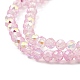 Cuisson des brins de perles de verre transparentes peintes DGLA-A034-J4mm-B06-3