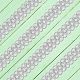 デロリジン 15 ヤード エスニック刺繍 ポリエステル トリム  1-3/8 インチ (34.5 ミリメートル) gimp 編組トリムメタリック編組レーストリム装飾クラフトリボンカーテン室内装飾用家の装飾手芸  銀 OCOR-WH0070-20B-7