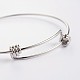 Adjustable 304 Stainless Steel Expandable Bangle Making BJEW-L523-16P-2