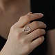 Évider coeur 304 anneau de manchette ouvert en acier inoxydable pour les femmes RJEW-E073-07P-4
