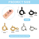 Unicraftale 24Pcs 3 Styles Ion Plating(IP) 304 Stainless Steel Spring Ring Clasps STAS-UN0052-58-3