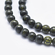 Natürliche Serpentin / grüne Spitze Stein Perlen Stränge G-P345-01-12mm-3