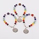 Multi-couleur des bracelets de breloque gemme chakra BJEW-JB01691-1