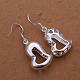 Filigree Heart Brass Dangle Earrings EJEW-BB11692-2