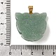 Подвески из натурального зеленого авантюрина и синтетической бирюзы G-Z090-02G-02-3