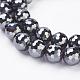Non-magnetic Synthetic Hematite Beads Strands G-G726-03-10mm-1