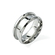 201 impostazioni per anelli scanalati in acciaio inossidabile, anello del nucleo vuoto, per la realizzazione di gioielli con anello di intarsio, colore acciaio inossidabile, formato 7, 8mm, diametro interno: 17mm