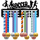 Espositore da parete con porta medaglie in ferro a tema sportivo ODIS-WH0055-085-1