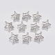 Brass Micro Pave Cubic Zirconia Charms KK-A144-021P-1