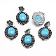 Natural & Synthetic Gemstone Gothic Pendants G-F228-18-FF-2