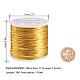 BENECREAT 17 Gauge (1.2mm) Aluminum Wire 380FT (116m) Anodized Jewelry Craft Making Beading Floral Colored Aluminum Craft Wire - Light Gold AW-BC0001-1.2mm-08-4