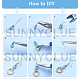 Kit per orecchino fai da te con geometria sunnyclue DIY-SC0012-15-6
