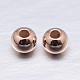 Real Rose Gold Plated Round 925 Sterling Silver Spacer Beads STER-M103-04-2.5mm-RG-1